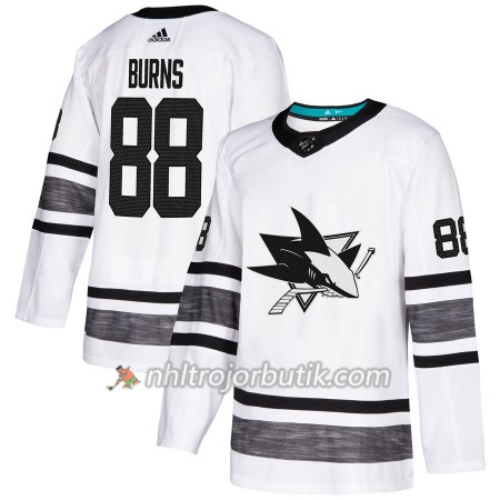 Män Ishockey San Jose Sharks tröja Brent Burns 88 Vit 2019 All-Star Adidas Authentic